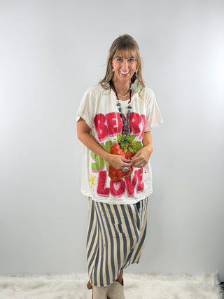 Jaded Gypsy Weathered and Worn Tee - Berry Sweet