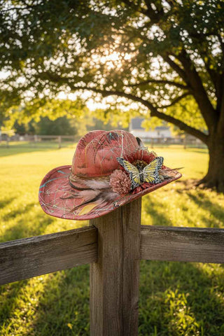 Painted Cowgirl Hat 1 by A Rare Bird