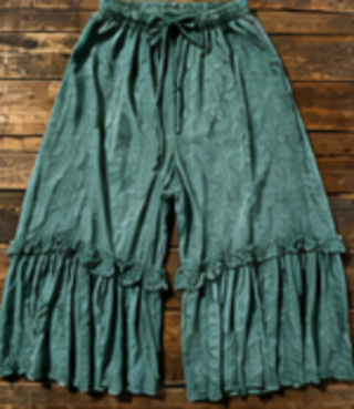 Jaded Gypsy Garden Party Bloomers: Artisan Cotton in Veridian Teal