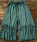 Jaded Gypsy Garden Party Bloomers: Artisan Cotton in Veridian Teal