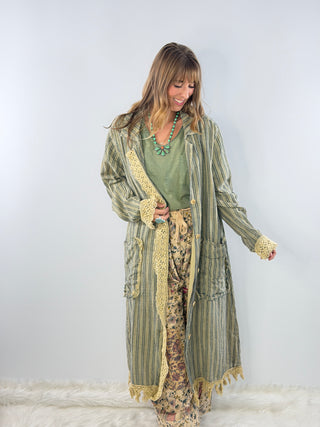 Jaded Gypsy Lined Up Duster - Stripe