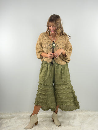 Jaded Gypsy Golden Melody Top in Oatmeal