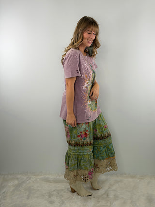 Jaded Gypsy Soft Journey Tee - Royal Feathers