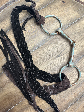 Rare Bird Snaffle Bit Braided Leather Belt