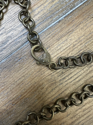 Jaded Gypsy Double-Sided Horse Coin Pendant Mixed Media Necklace
