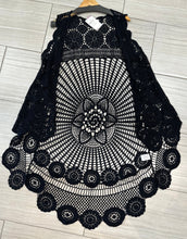 Cowgirl Dance Party Black Crochet Cardigan