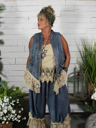 Jaded Gypsy Heirloom Heart Tank - Tea Stain