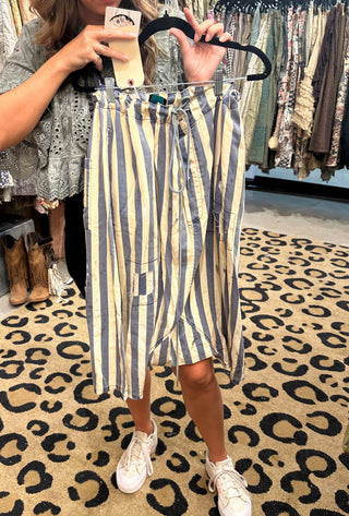 Jaded Gypsy Earthsong Harem Pants - Chambray Stripe