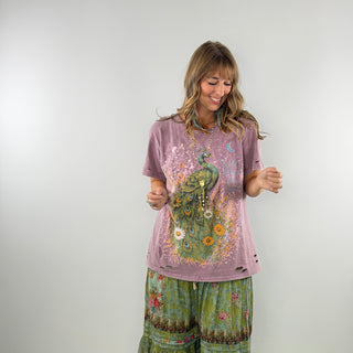 Jaded Gypsy Soft Journey Tee - Royal Feathers