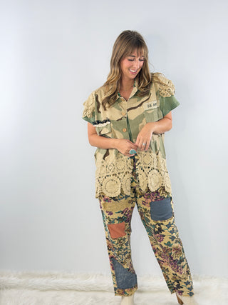 Jaded Gypsy Worn Trails Vest - Camo