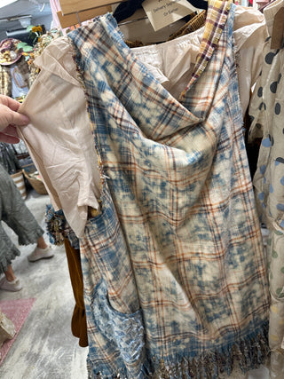 Double Take Reversible Vest in Denim to Mustard by Rare Bird