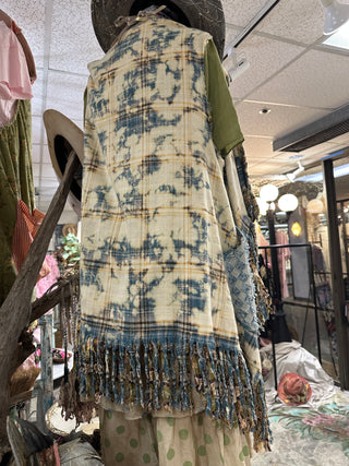 Double Take Reversible Vest in Denim to Mustard by Rare Bird