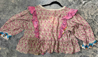 House of Jaded Gypsy Dusty Bloom Top - Olive