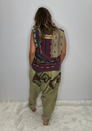 Sunsetter Drift Artisanal Harem Pants in Oat | Designer Jaded Gypsy