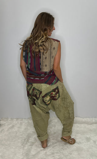 Sunsetter Drift Artisanal Harem Pants in Oat | Designer Jaded Gypsy