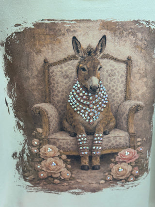 Donkey Queen Turquoise Jewelry Graphic Tee