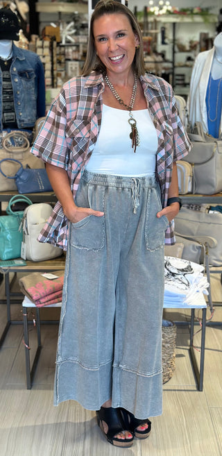 Just Relax Wide Leg Pant - White Lily Boutique
