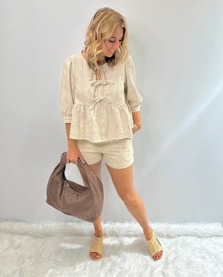 Nova Pleat Shorts - White Lily Boutique