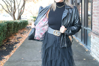 Avril Motorcycle Jacket - White Lily Boutique