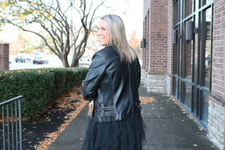 Avril Motorcycle Jacket - White Lily Boutique