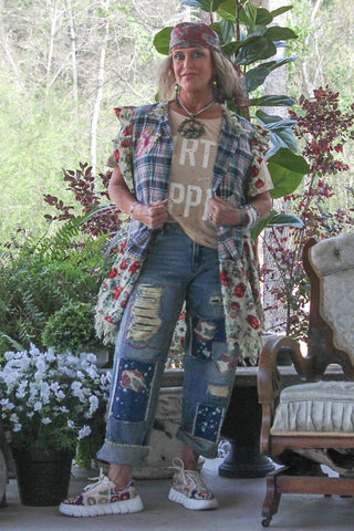Jaded Gypsy Garden Splatter Jeans