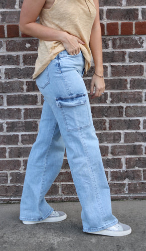 Vervet Alyssa 90s Vintage Denim Jean with Cargo Pockets