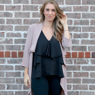 Black camisole flowy tank top 