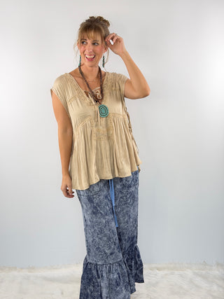 Soft Spoken Top, Oatmeal | Jaded Gypsy