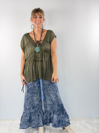 Soft Spoken Top, Olive | Jaded Gypsy