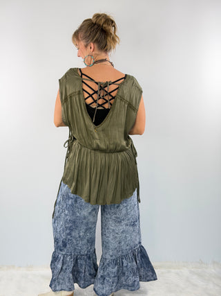 Soft Spoken Top, Olive | Jaded Gypsy