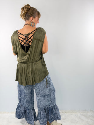 Soft Spoken Top, Olive | Jaded Gypsy