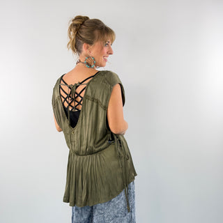 Soft Spoken Top, Olive | Jaded Gypsy