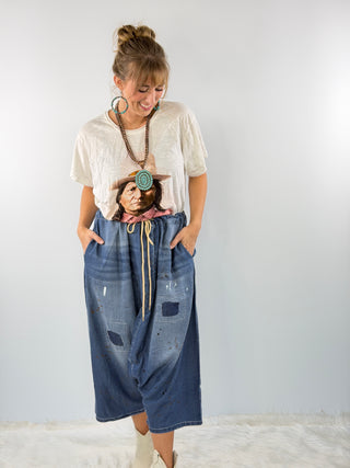 Earthsong Harem Pants, Dark Chambray | Jaded Gypsy