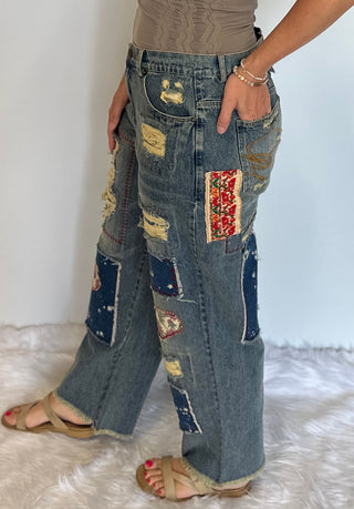 Jaded Gypsy Garden Splatter Jeans