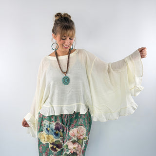 Blooming Grace Top, Parchment | Jaded Gypsy