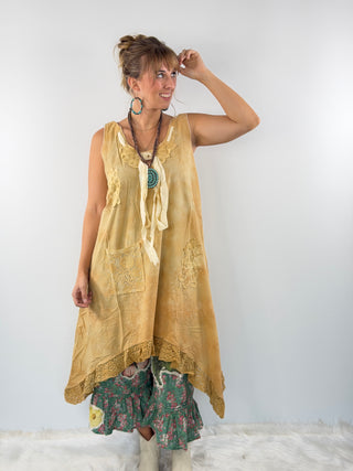 Wandering Spirit Dress, Floral Beige | Jaded Gypsy