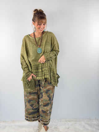 Meadow Wind Top, Olive | Jaded Gypsy