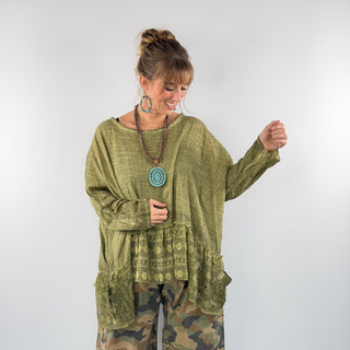 Meadow Wind Top, Olive | Jaded Gypsy
