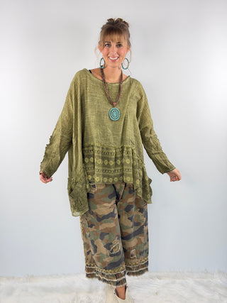 Meadow Wind Top, Olive | Jaded Gypsy