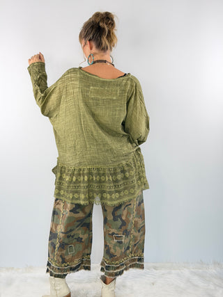 Meadow Wind Top, Olive | Jaded Gypsy