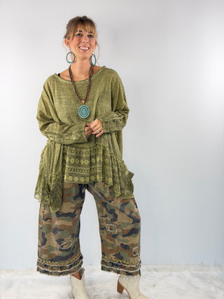 Meadow Wind Top, Olive | Jaded Gypsy