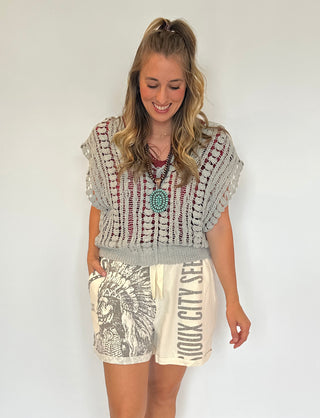 Jaded Gypsy Sioux City Seed Cotton Boho Shorts – Vintage Inspired