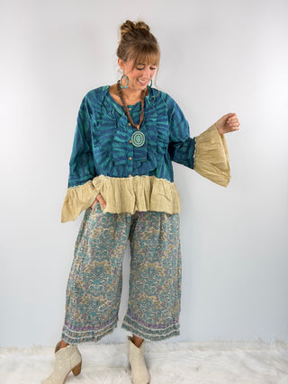 Garden Romance Bloomer in Teal Floral by Jaded Gypsy