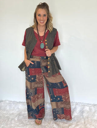 Jaded Gypsy Straight and Narrow button front top with vintage-inspired design, relaxed boho fit, and classic button-down styling