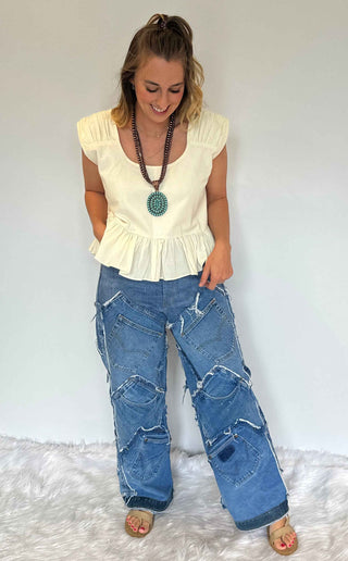Patched On Up Jeans by Jaded Gypsy