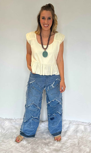 Patched On Up Jeans by Jaded Gypsy