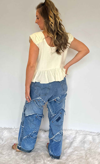 Patched On Up Jeans by Jaded Gypsy