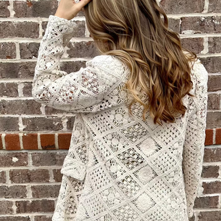 Miss Me Good Ideas Blazer - White Lily Boutique