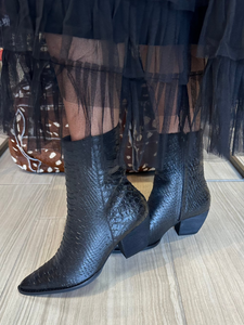 Caty Black Snake Boots by Matisse