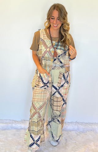Paths Crossed Patchwork Romper by Jaded Gypsy – Artisan Boho Overalls